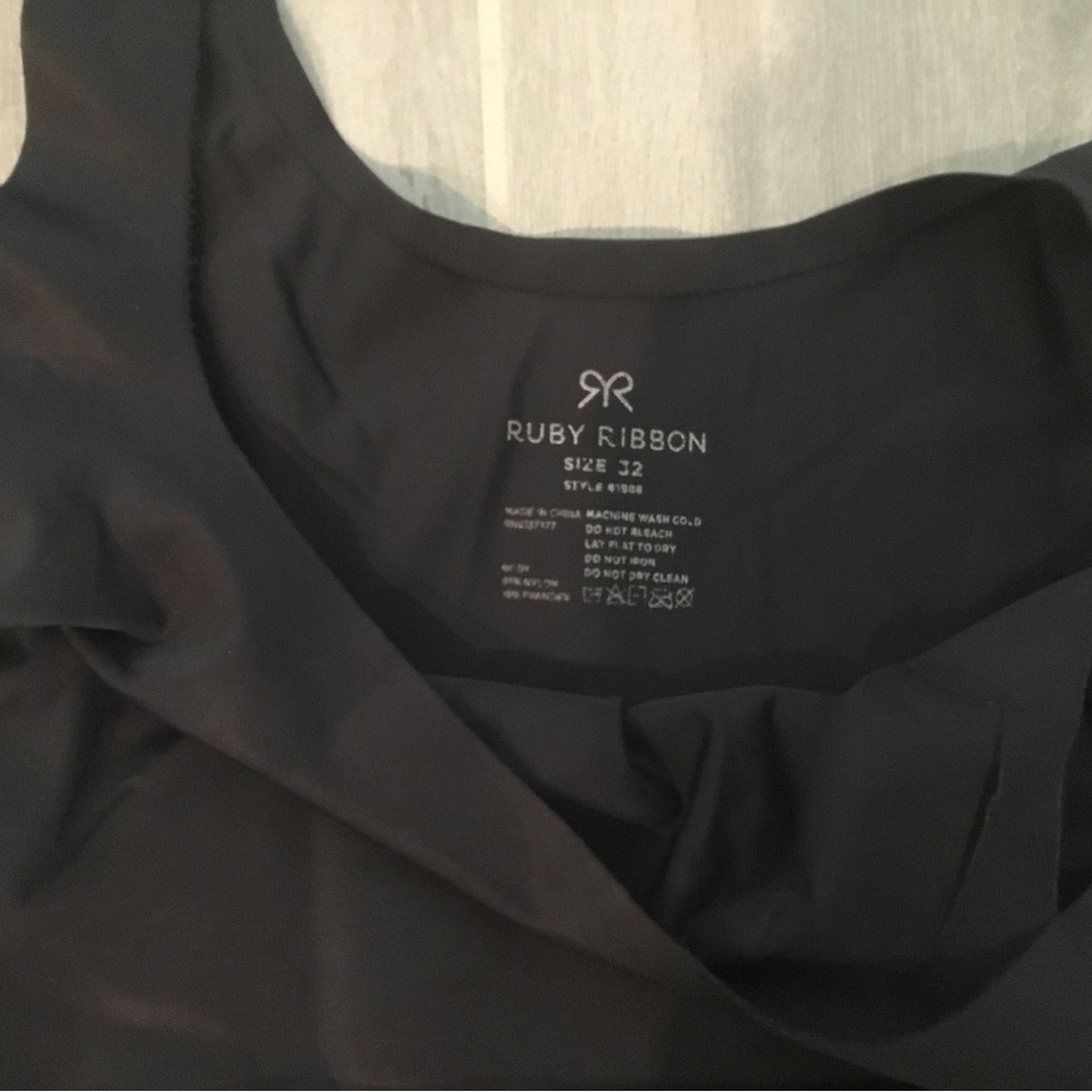 Ruby Ribbon Black Built-In Support Tank Top - Picture 2 of 2